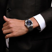 Maurice Lacroix Aikon Date Quartz Black Dial Silver Steel Strap Watch for Men - AI1108-SS002-330-1