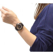 Marc Jacobs Henry Transparent Black Dial Black Steel Strap Watch for Women - MBM3255