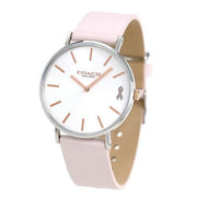 Coach Perry White Dial Pink Leather Strap Watch for Women - 14503128