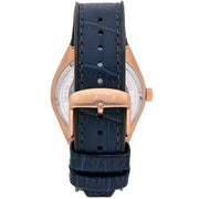 Maserati Triconic Skeleton Black Dial Blue Leather Strap Watch For Men - R8821139001