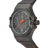 Maserati Potenza 3H STR Black Dial 42mm Leather Strap Watch For Men - R8851108010