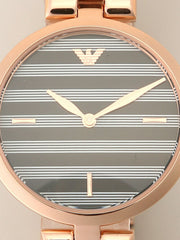 Emporio Armani Arianna Quartz Grey Dial Rose Gold Steel Strap Watch For Women - AR11220