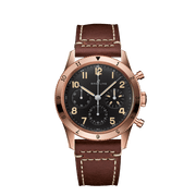 Breitling Avi 1953 Edition Black Dial Brown Leather Strap Watch for Men - RB0920131B1X1
