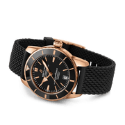Breitling Superocean Heritage II B20 42mm Black Dial Black Mesh Bracelet Mens Watch - UB2010121B1S1