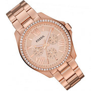Fossil Cecile Rose Gold Dial Rose Gold Steel Strap Watch for Women - AM4483