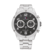 Tommy Hilfiger Blaze Chronograph Black Dial Silver Steel Strap Watch For Men - 1792029