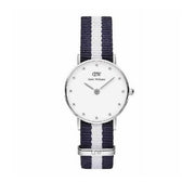 Daniel Wellington Classy Glasgow White Dial Two Tone NATO Strap Watch For Women - DW00100074