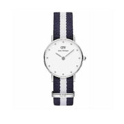 Daniel Wellington Classy Glasgow White Dial Two Tone NATO Strap Watch For Women - DW00100074