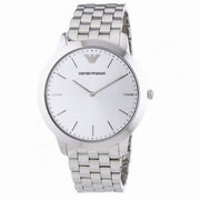 Emporio Armani Classic Quartz Silver Dial Silver Steel Strap Watch For Men - AR1745