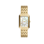 Fossil Raquel Three Hand Mother of Pearl Dial Gold Steel Strap Watch For Women - ES5304