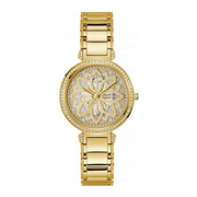Guess Lily Quartz Gold Dial Gold Steel Strap Watch For Women - GW0528L2