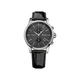 Hugo Boss Jet Chronograph Black Dial Black Leather Strap Watch for Men - 1513279
