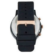 Lacoste 12.12 Chronograph Black Dial Black Silicon Strap Watch for Men - 2011247