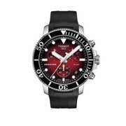 Tissot Seastar 1000 Chronograph Red Dial Black Rubber Strap Watch For Men - T120.417.17.421.00