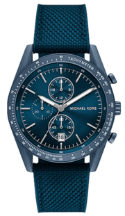 Michael Kors Accelerator Chronograph Blue Dial Blue Nylon Strap Watch for Men - MK9142