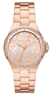 Michael Kors Lennox Quartz Rose Gold Dial Rose Gold Steel Strap Watch For Women - MK7405