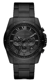 Michael Kors Alek Oversized Black Dial Black Steel Strap Watch For Men - MK8900