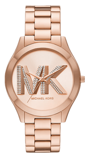 Michael Kors Slim Runway Analog Rose Gold Dial Rose Gold Steel Strap Watch For Women - MK4733