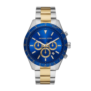 Michael Kors Layton Chronograph Blue Dial Two Tone Steel Strap Watch For Men - MK8825