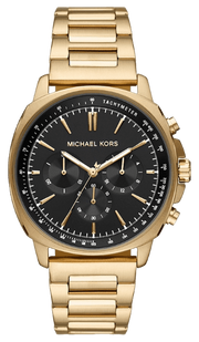 Michael Kors Sullivan Quartz Black Dial Gold Steel Strap Watch For Men - MK8969