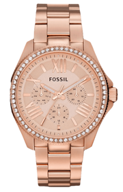 Fossil Cecile Rose Gold Dial Rose Gold Steel Strap Watch for Women - AM4483