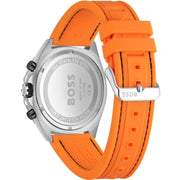 Hugo Boss Energy Chronograph Black Dial Orange Rubber Strap Watch For Men - 1513970
