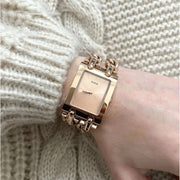Guess Mod Heavy Metal Rose Gold Dial Rose Gold Steel Strap Watch For Women - W1117L3