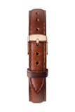 Daniel Wellington Classy St Mawes White Dial Brown Leather Strap Watch For Women - DW00100059