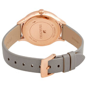 Swarovski Octea Nova Grey Dial Grey Leather Strap Watch for Women - 5295326