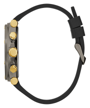 Guess Edge Chronograph Black Dial Black Leather Strap Watch For Men - GW0492G1