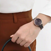 Fossil Jacqueline Brown Dial Brown Steel Strap Watch for Women - ES4275