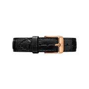 Daniel Wellington Classic Petite Reading White Dial Black Leather Strap Watch For Women - DW00100229