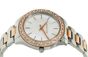 Michael Kors Liliane Quartz Mother of Pearl White Dial Two Tone Steel Strap Watch For Women - MK1048