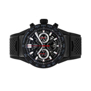Tag Heuer Carrera Automatic Chronograph Black Dial Black Rubber Strap Watch for Men - CBG2A90.FT6173