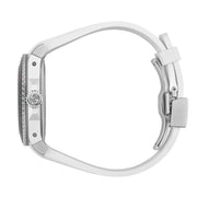 Gucci Dive Tiger White Dial White Rubber Strap Watch For Men - YA136329