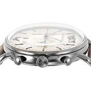 Emporio Armani Aviator Chronograph Grey Dial Beige Leather Strap Watch For Men - AR11107