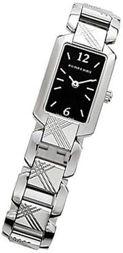 Burberry Signature Quartz Black Dial Silver Steel Strap Watch for Women - BU4210