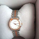 Gucci G Timeless Diamonds Mother of Pearl Dial Two Tone Mesh Bracelet Watch For Women - YA126514