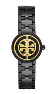 Tory Burch Reva Black Dial Black Steel Strap Watch for Women - TBW4038
