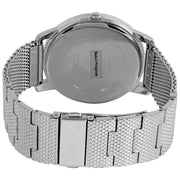 Guess Analog Black Dial Silver Mesh Bracelet Watch for Men - W1263G1