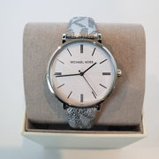 Michael Kors Addyson Quartz White Dial Gray Leather Strap Watch for Women - MK2951