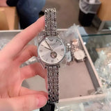 Emporio Armani Meccanico Gianni T-Bar Automatic Silver Dial Silver Steel Strap Watch For Women - AR60022