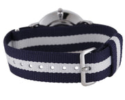 Daniel Wellington Classy Glasgow White Dial Two Tone Nylon Strap Watch For Women - DW00100082