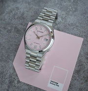 Citizen x Pantone Automatic Dreamy Pink Dial Silver Steel Strap Watch For Men - NJ0158-89X