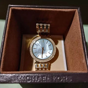 Michael Kors Darci Analog Mother of Pearl Green Dial Gold Steel Strap Watch For Women - MK3498