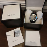 Gucci Sync Quartz Black Dial Black Rubber Strap Watch For Men - YA137301
