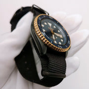 Seiko 5 Sports Automatic Blue Dial Black NATO Strap Watch for Men - SBSA098