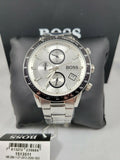 Hugo Boss Rafale Competitive Sport Chronograph Silver Dial Silver Steel Strap Watch for Men - 1513511