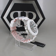 Philipp Plein The Skull White Dial White Silicone Strap Watch for Men - PWAAA1521