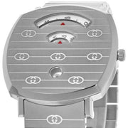 Gucci Grip Quartz Silver Dial Silver Steel Strap Watch For Women - YA157410
